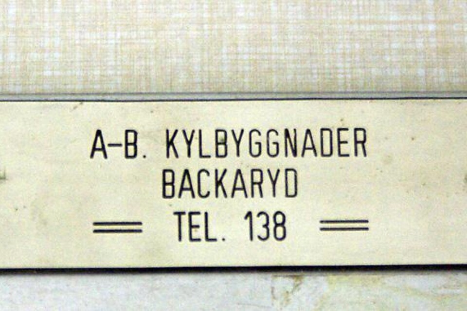AB Kylbyggnader i Backaryd levererade anläggningen för 54 år sedan.