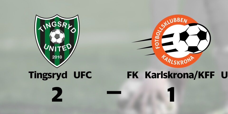Segerraden förlängd för Tingsryd UFC – besegrade FK Karlskrona/KFF U