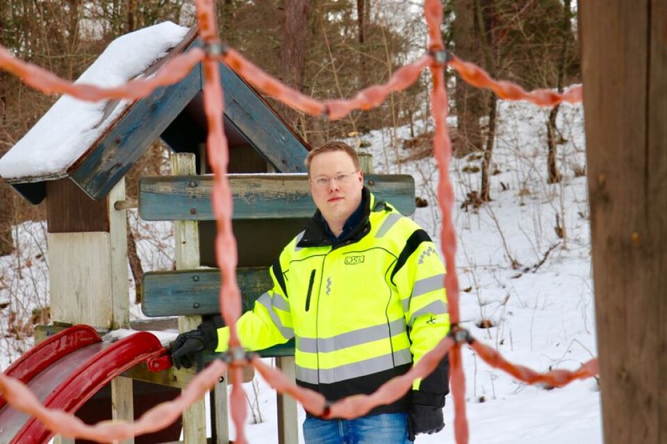 Dennis Lindström, projektledare på ÖSK, är glad över att så många redan har lämnat förslag på hur lekplatsen vid Mellbyvägen i Berga kan förbättras.