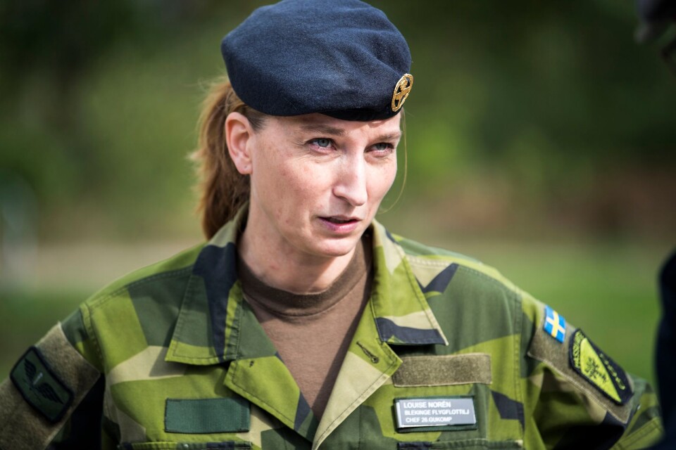 Louise Norén är chef för grundutbildningskompaniet på F 17.