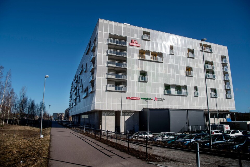 Studentbostadshuset Docenten utmed Teleborgsvägen i Växjö.