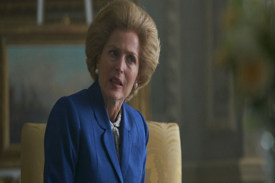 Gillian Anderson som Margaret Thatcher i brittiska Netflixserien "The crown". Arkivbild.