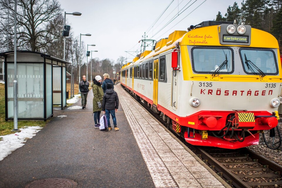 Från stationen i Holmsjö kan resenärerna från Eringsboda nu ta tåget till både Karlskrona och Emmaboda.
