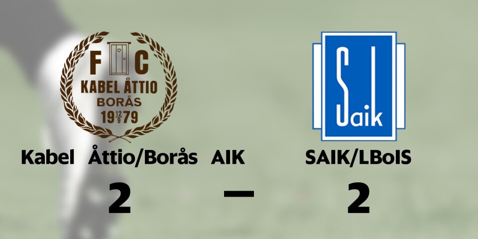 Kabel Åttio/Borås AIK och SAIK/LBoIS delade på poängen