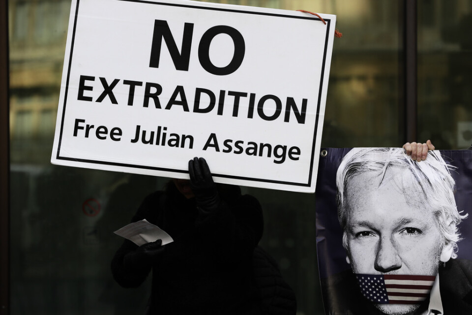 Julian Assange riskerar tiotals år i fängelse om han utlämnas till USA. Arkivbild.