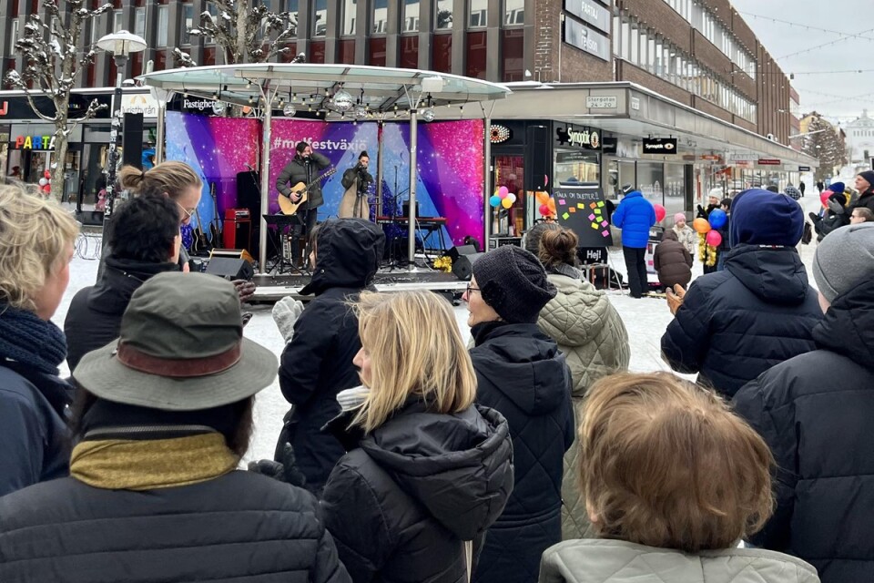 Glampremiär startade Mellofestligheterna i Växjö.