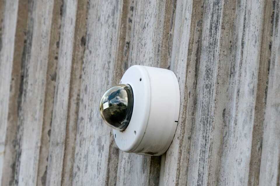 Surveillance cameras outside Gamlegården centre.