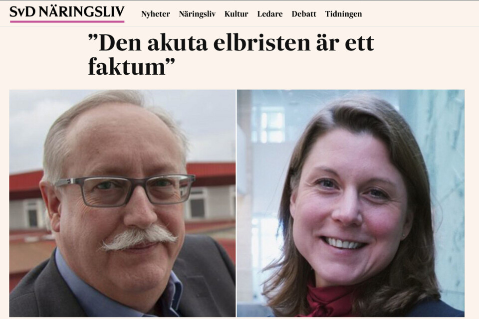 Ystads hamns vd Björn Boström och Anna Jähnke (M) ordförande, regionala utvecklingsnämnden, Region Skåne har skrivit en debattartikel i SvD.