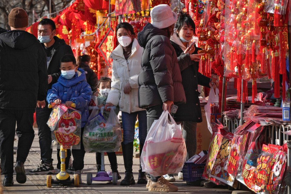 Inflationen i Kina var 1,8 procent i december. Arkivbild.