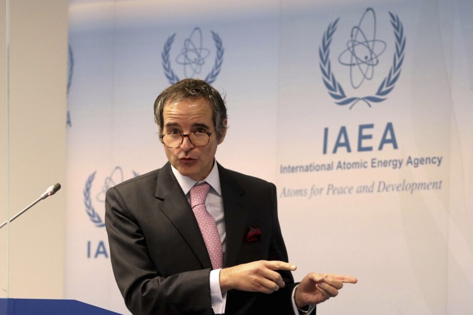 Internationella atomenergiorganet IAEA:s chef Rafael Grossi har bokat in möten med Iran. Arkivbild.
