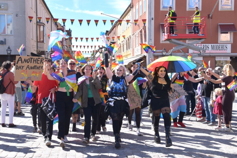 Prideparaden i Kalmar 2022.