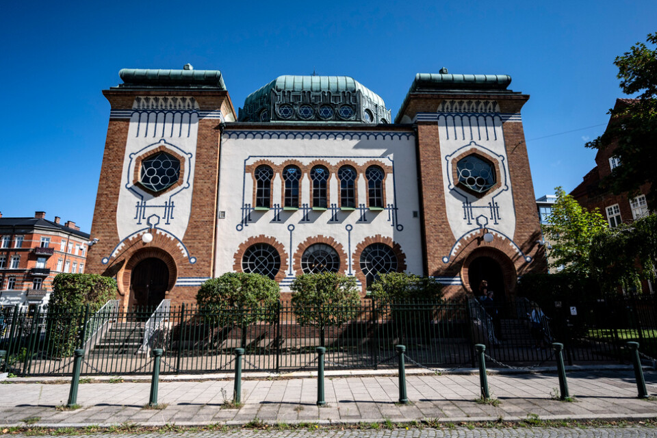 Den vackra synagogan i Malmö. Den internationella konferensen om Förintelsen och antisemitism hålls i staden nästa månad. Arkivbild.