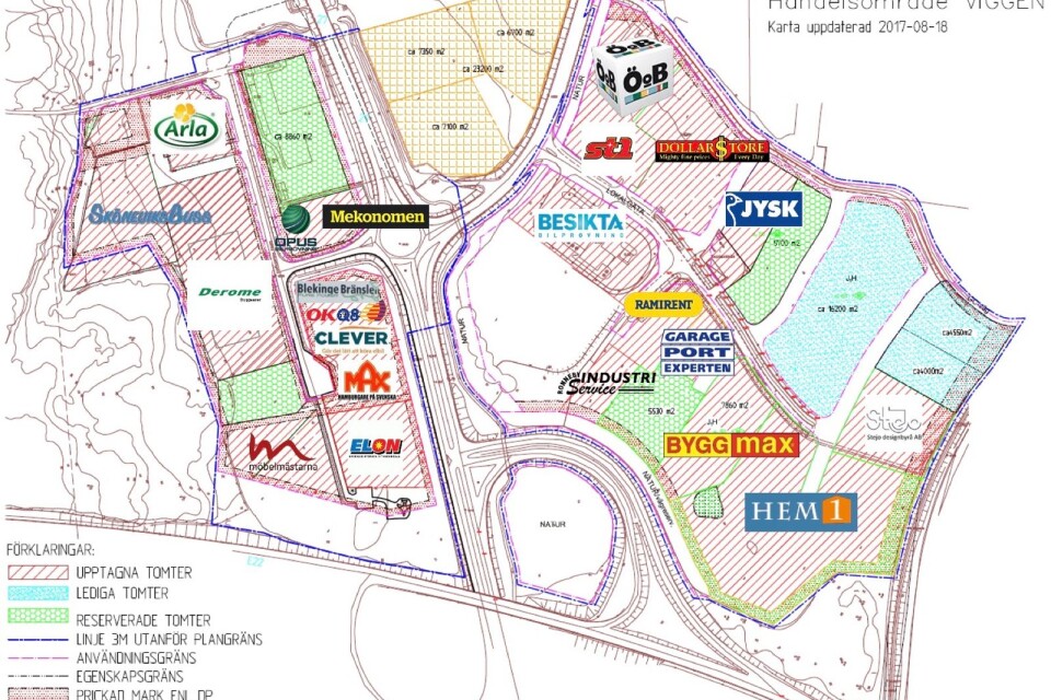 McDonalds köper markområdet direkt norr och närmast cirkulationsplatsen i handelsområdet Viggen.