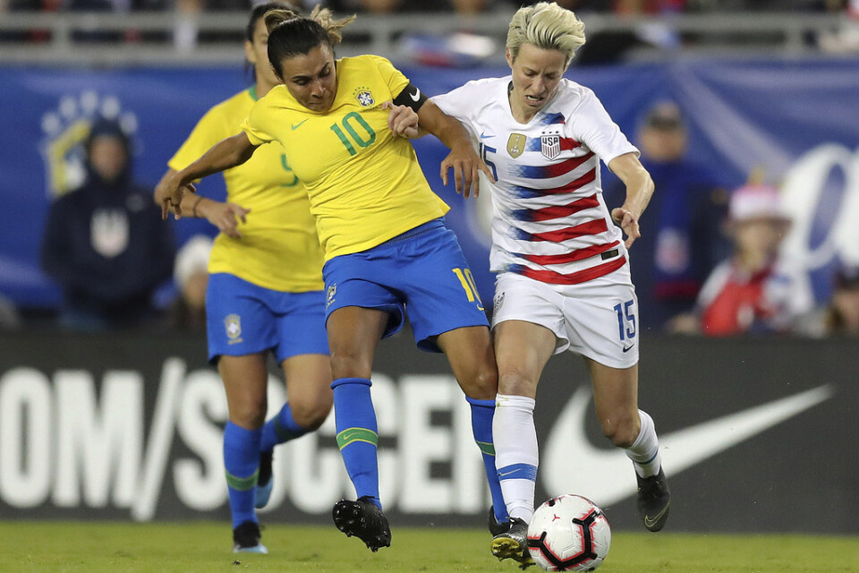 Marta missar Brasiliens öppningsmatch i VM på grund av en lårskada. Arkivbild.