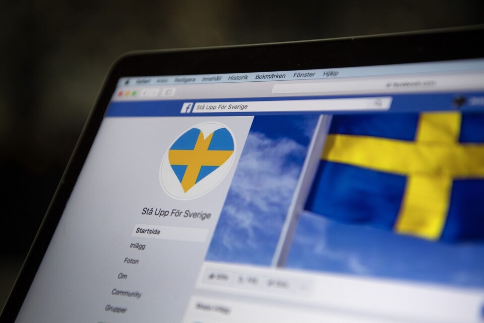 Facebookgruppen Stå upp för Sverige finns inte längre kvar. Arkivbild.
