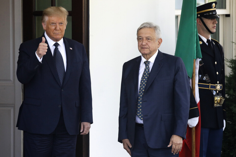 USA:s president Donald Trump och Mexikos president Andrés Manuel López Obrador.