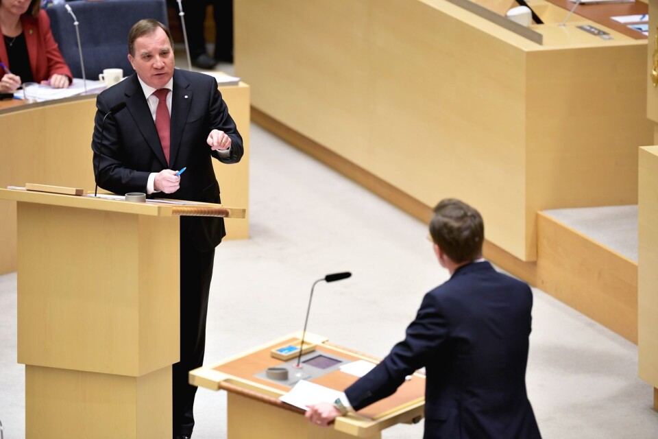 Statsminister Stefan Löfven med marknadsmässiga argument.