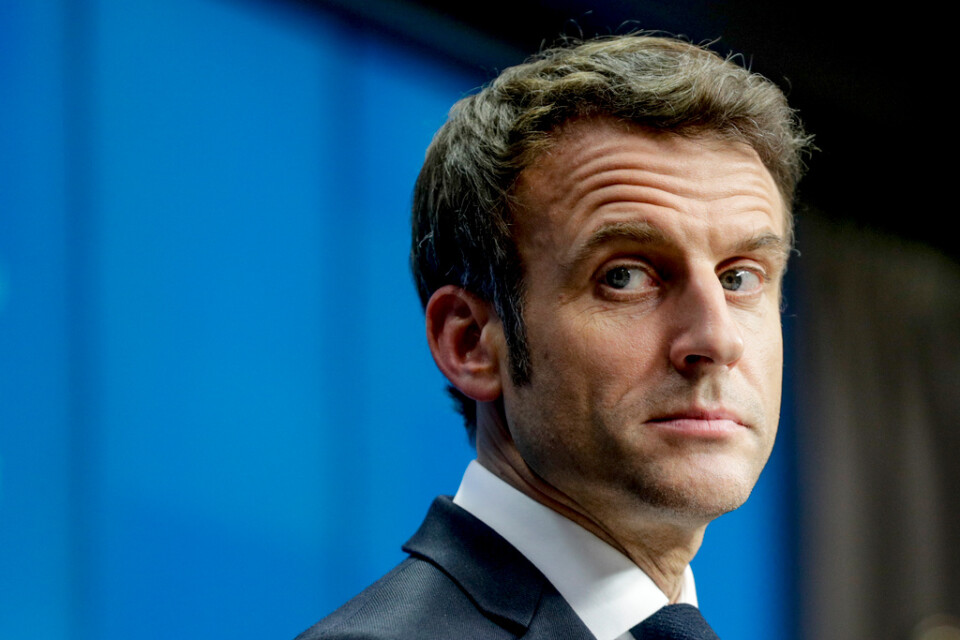 Frankrikes president Emmanuel Macron talade till nationen på onsdagskvällen. Arkivbild.