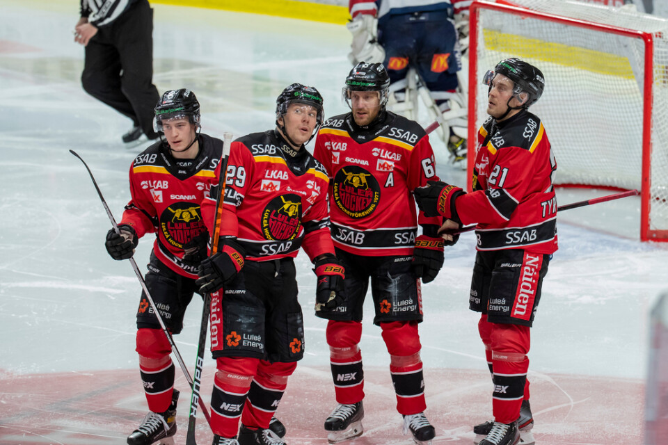 Luleås Pontus Andreasson, Erik Gustafsson, Linus Omark och Juhani Tyrväinen.