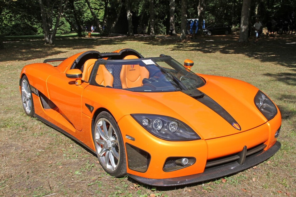 Koenigsegg visade en av sina sportbilar.