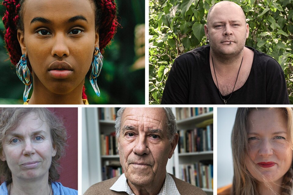 De fem författare som medverkar i kultursidans nya satsning Plats för poesi.