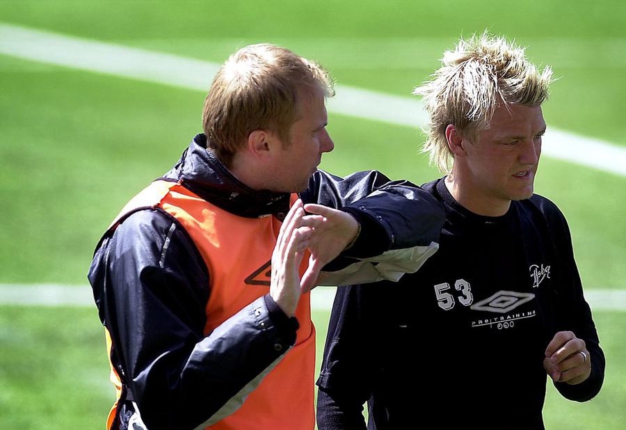 2005: På träning med Mathias Svensson.