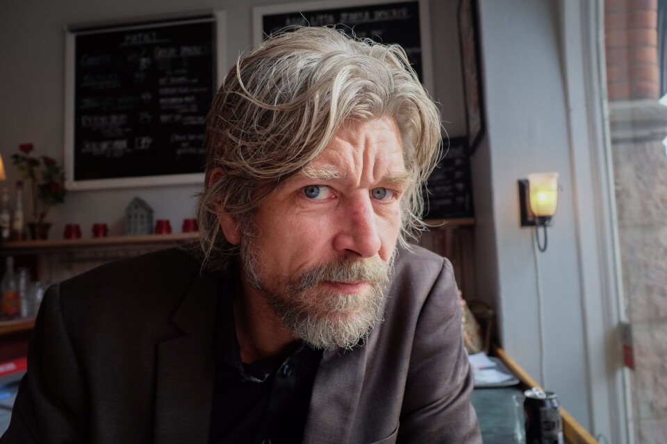 Författaren Karl Ove Knausgård fotograferad i Ystad.