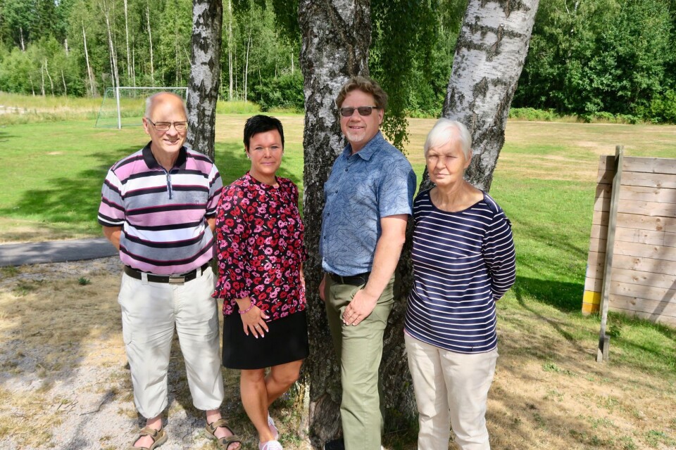 Nils Jedhammar, Maria Persson, Magnus Larsson och Britt-Marie Havby från Centerpartiet.