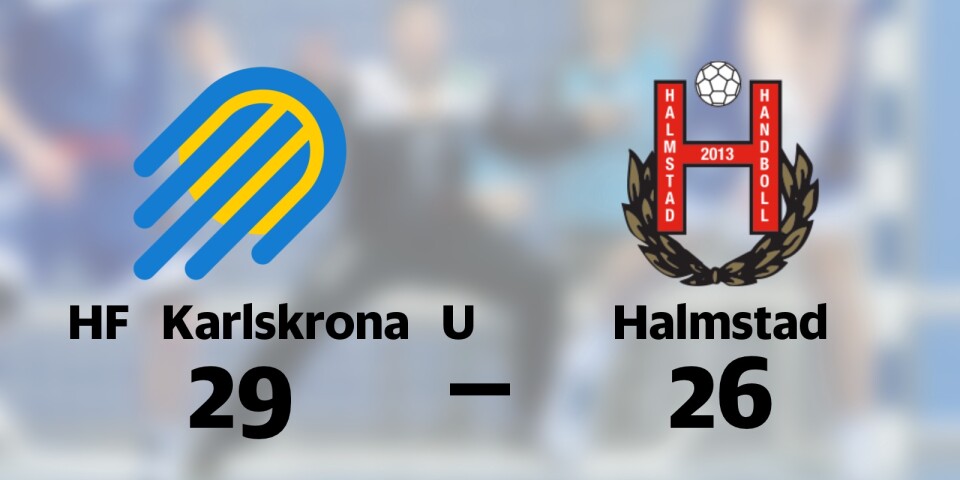 HF Karlskrona U vann mot Halmstad HF