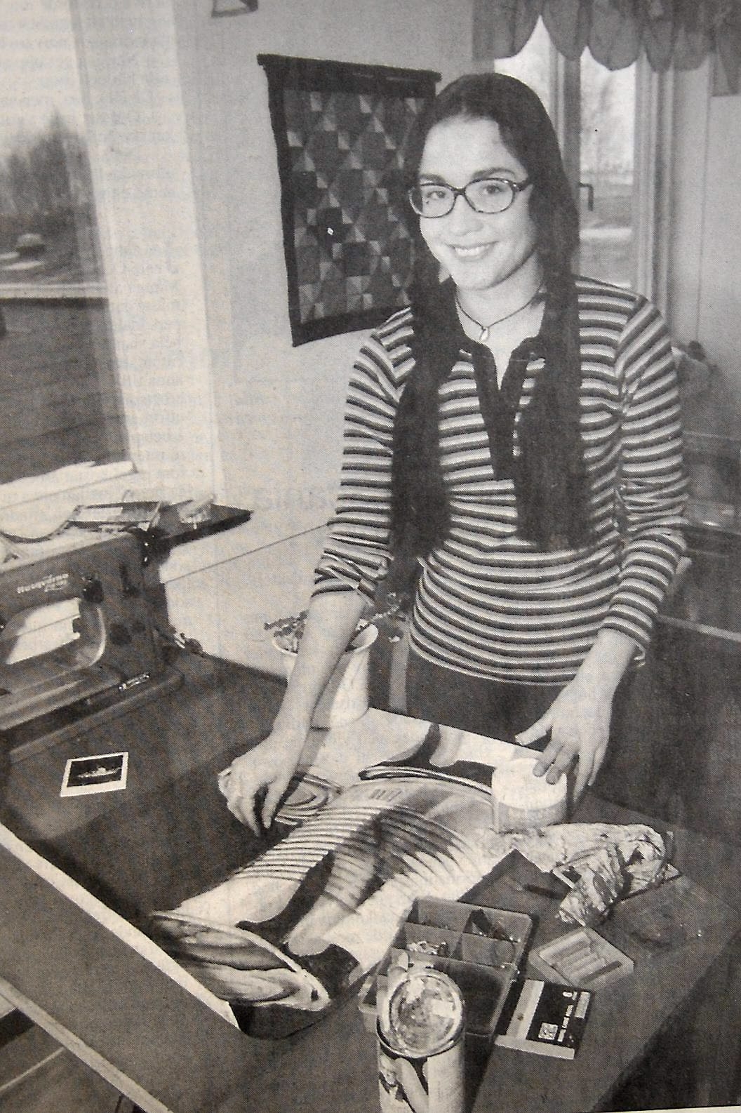 Elisabeth Månsson såg till att jobba med en Andy Warhol-inspirerad målning på ALU-kaféet.
Arkiv: Jim Schram