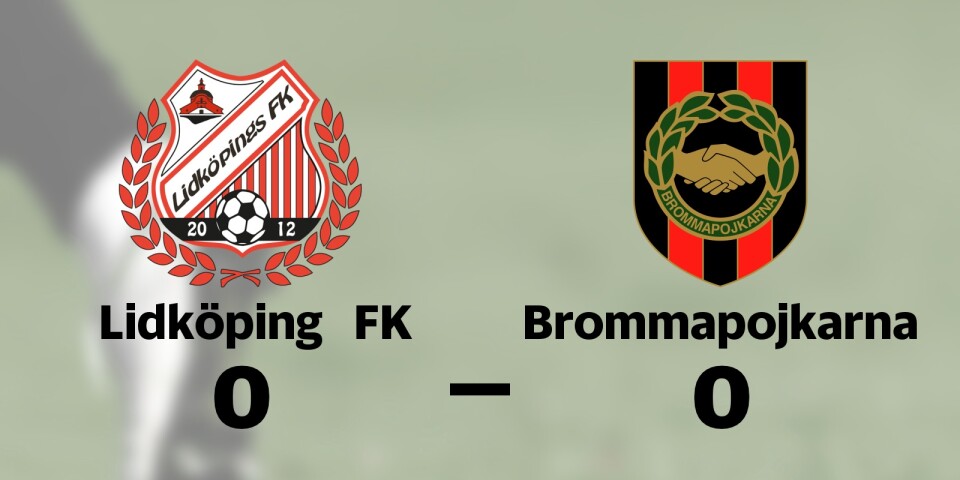 Mållöst när Lidköping FK tog emot Brommapojkarna