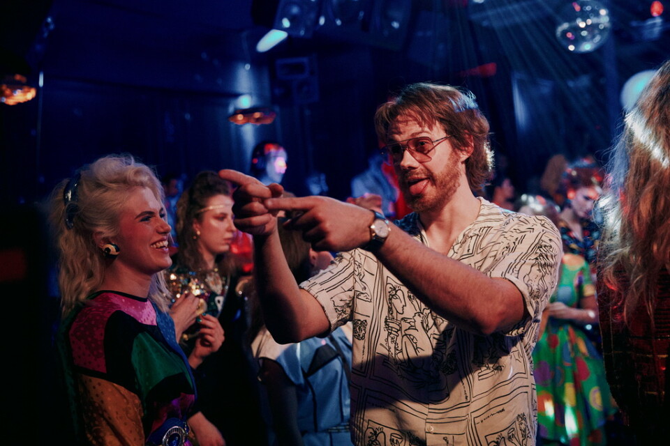 Bill Skarsgård som Clark Olofsson under 1980-talet i "Clark". Pressbild.