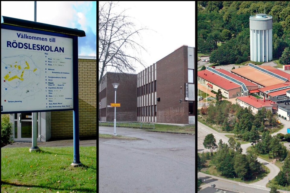 Vallhallaskolan, Rödsleskolan, Kristinebergsskolan och Oscarsgymnasiet har alla hotats.