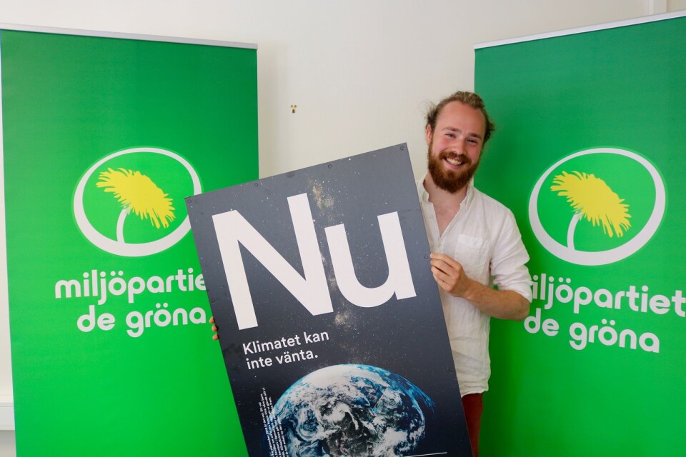 Max Troendlé presenterade Miljöpartiets valmanifest med fokus på klimat och ungas psykiska ohälsa.