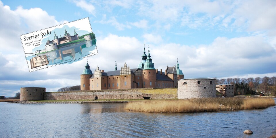 Kalmar slott hamnar på frimärke