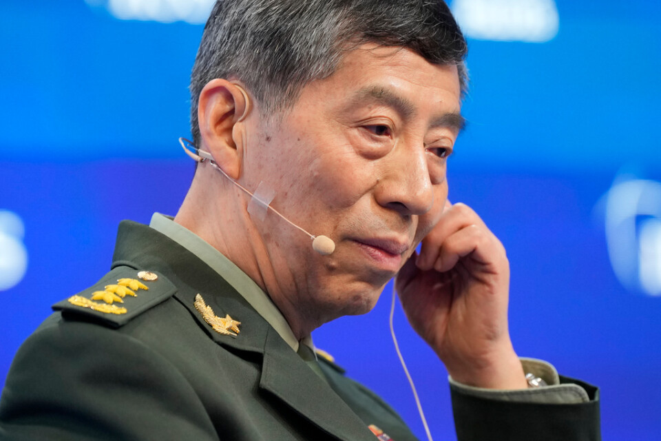 Kinas försvarsminister Li Shangfu varnar för att etablera "Nato-liknande" allianser i Asien och Stillahavsområdet.