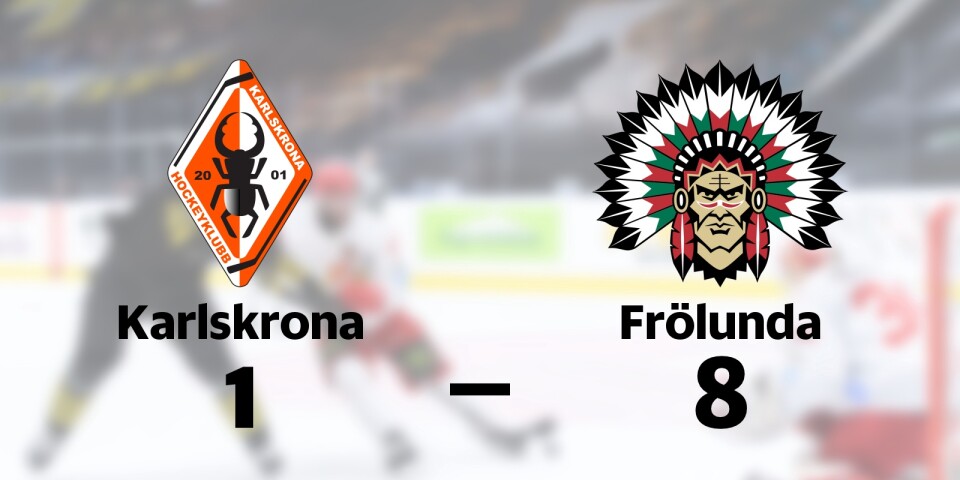 Storförlust när Karlskrona föll mot Frölunda i NKT Arena