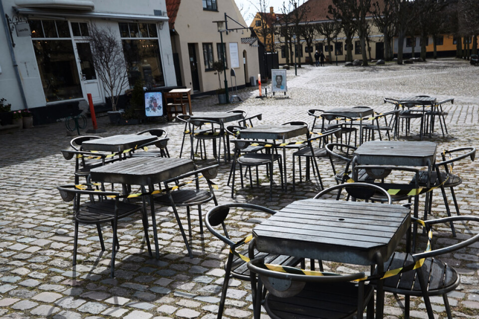 Danska restauranger får vänta ytterligare med att öppna. Bild från Dragör tidigare i veckan.