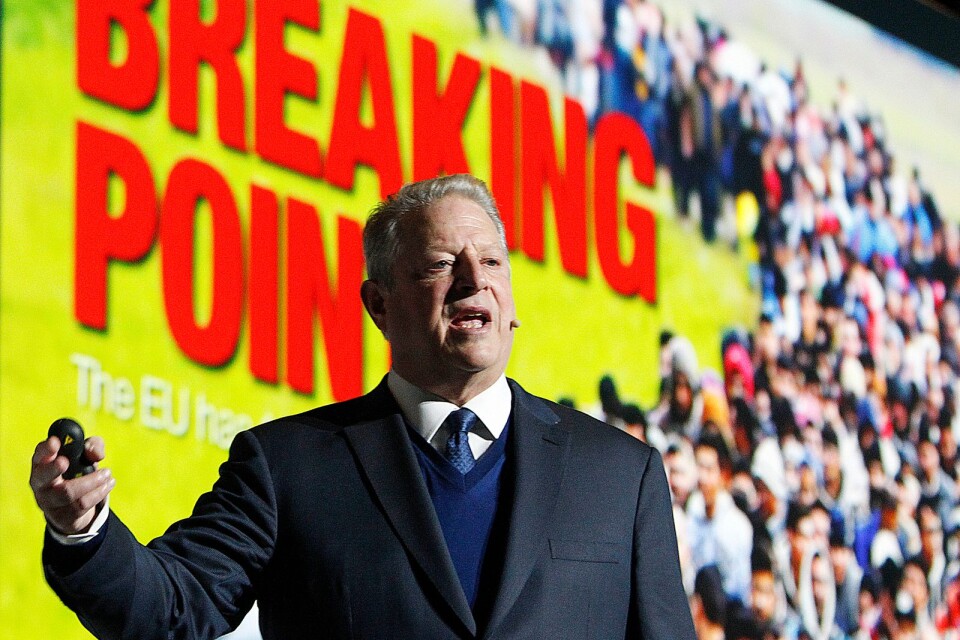 Al Gore håller tal på klimatkonferensen i Katowice, som Jytte Guteland skriver ifrån i krönikan.