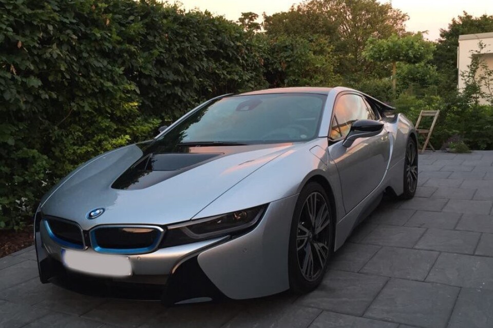 Den stulna bilen, en BMW I8 av 2015 års modell. Bild: Polisen