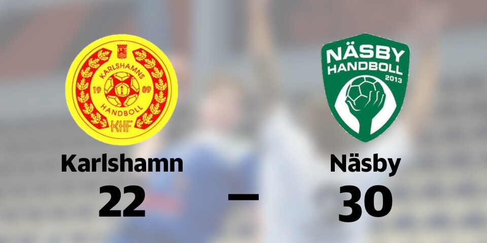 Karlshamns HF förlorade mot Näsby
