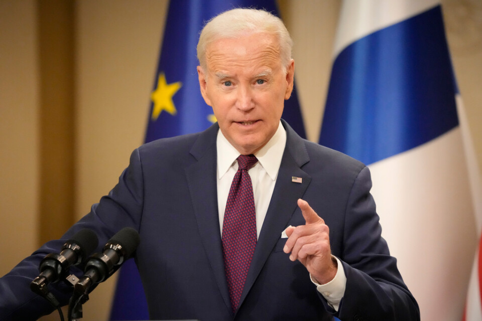 USA:s president Joe Biden säger på en presskonferens i Helsingfors under torsdagen att Putin redan har förlorat kriget.