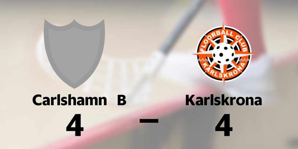 Carlshamns IBK B spelade lika mot FBC Karlskrona B