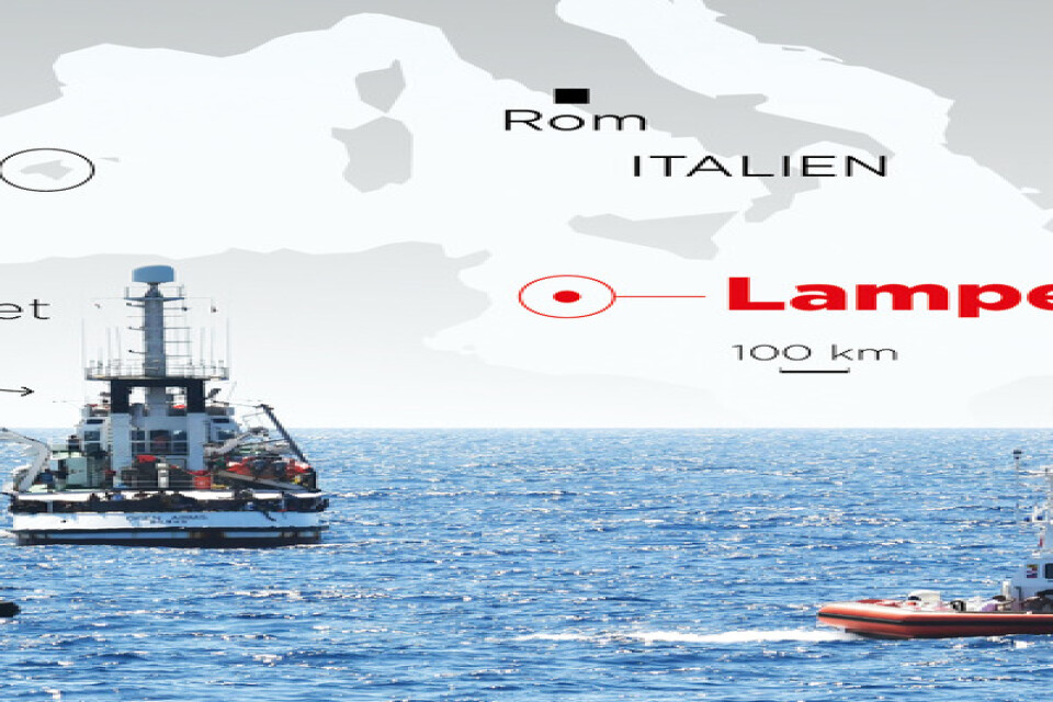 Open Arms har beordrats att lägga till på Lampedusa.