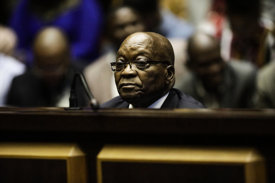 Sydafrikas tidigare president Jacob Zuma i domstolen för några månader sedan.