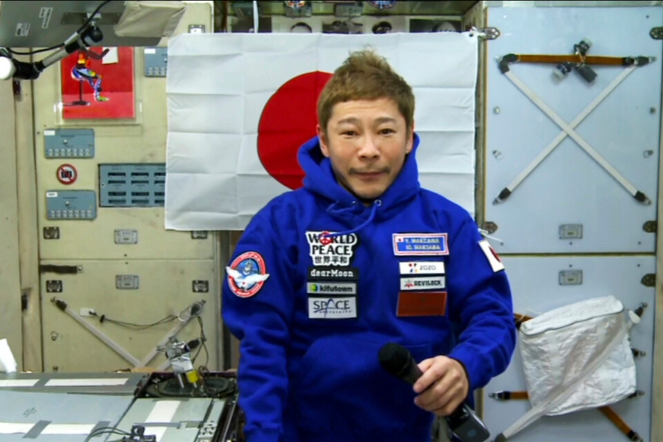 Yusaku Maezawa under fjolårets besök på Internationella rymdstationen (ISS). Arkivbild.