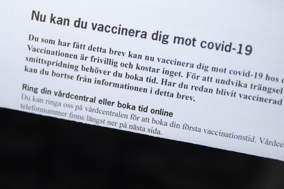 Vaccinbreven som går ut till skåningarna. Där uppmanas folk att boka tid. Nu säger vaccinsamordnaren: ”Du måste inte ringa samma dag”.