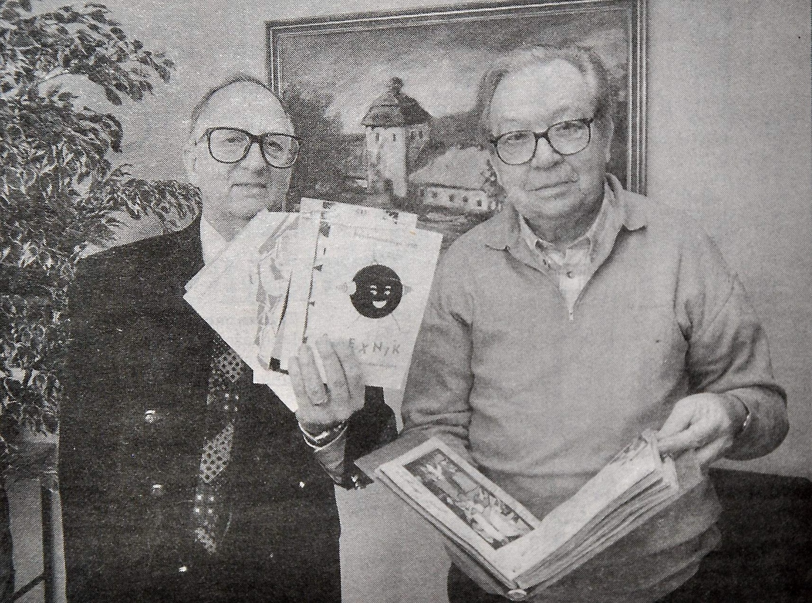Två revyveteraner; Axel Wahlquist och Sven Sjöö.
Arkiv