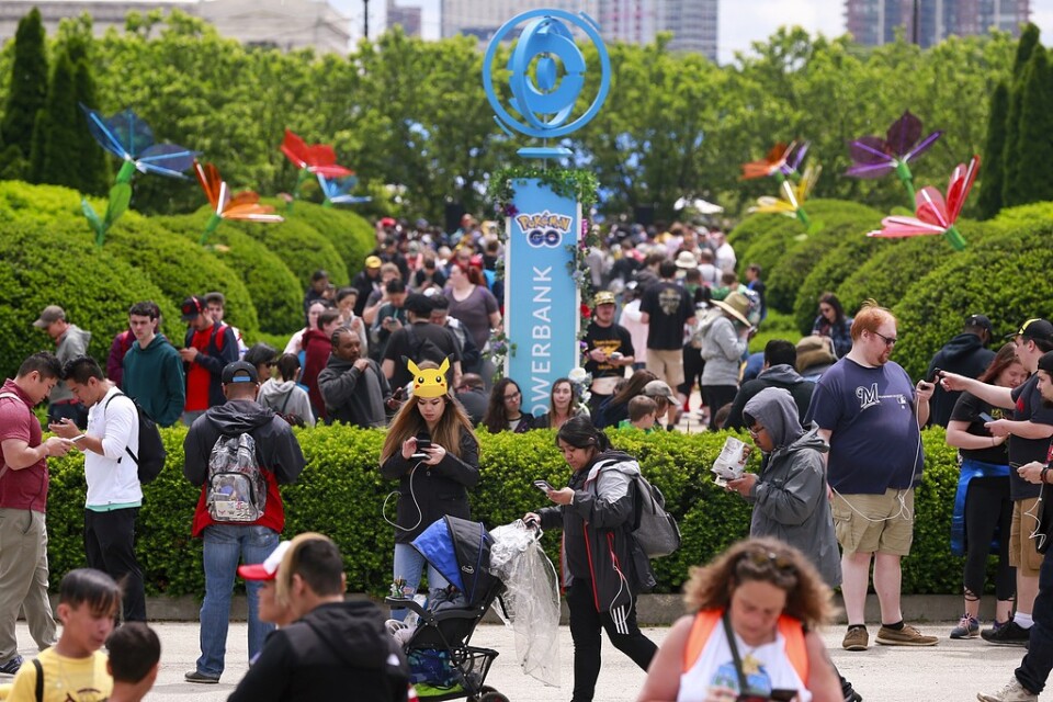 Deltagare vid ett "Pokémon go"-evenemang i Chicago tidigare under sommaren.