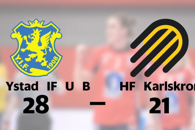 Tung förlust för HF Karlskrona i toppmatchen mot Ystad IF U B